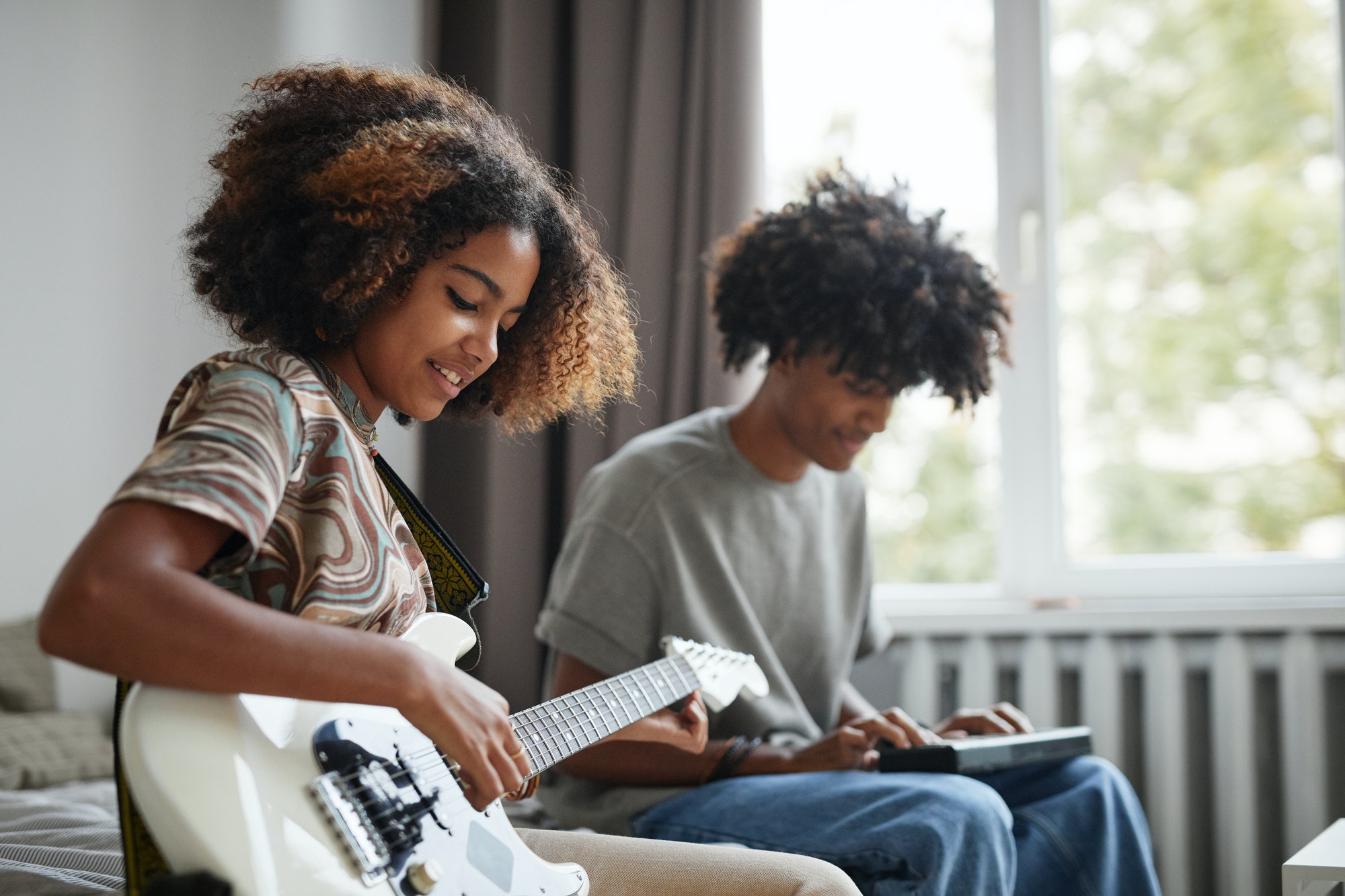 Young People Composing Music